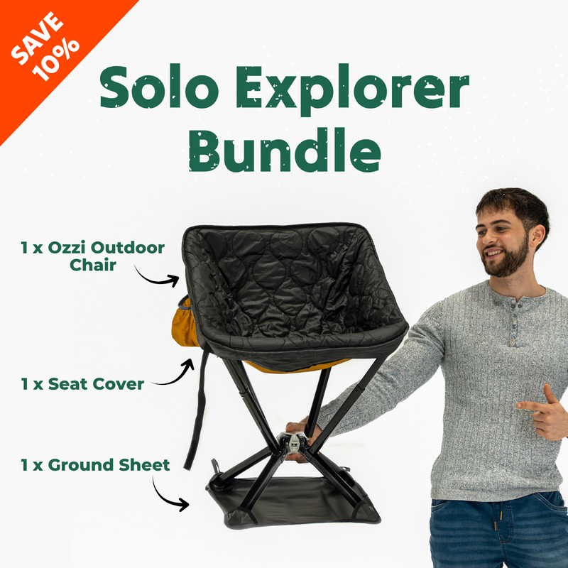 Solo Explorer Bundle — Chair, Cover & Ground Sheet measurements