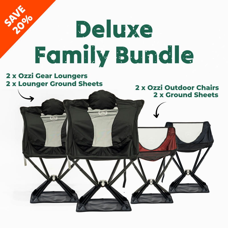 Deluxe Family Bundle — 2 Loungers, 2 Chairs & Ground Sheets measurements