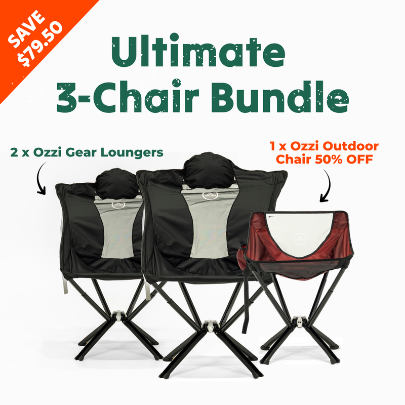 Ultimate 3-Chair Bundle — 2 Outdoor Loungers + 1 Outdoor Chair measurements