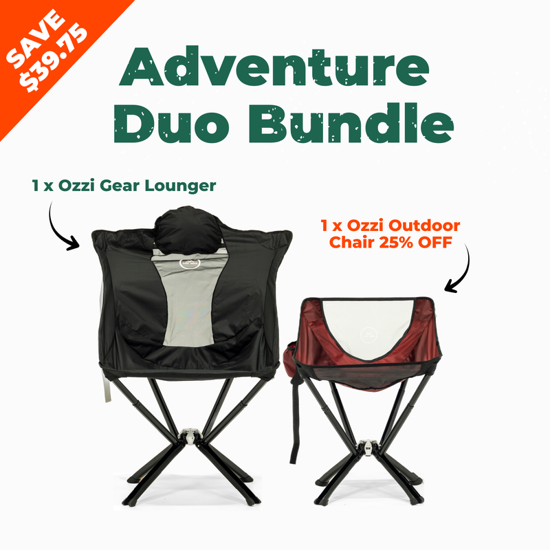 Adventure Duo Bundle — Lounger + Compact Outdoor Chair measurements